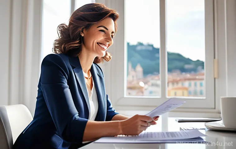 연금저축보험 세제 혜택 - **Prompt: Fiscal Advantage & Smart Planning**
    "A confident and stylish Italian woman in her late...