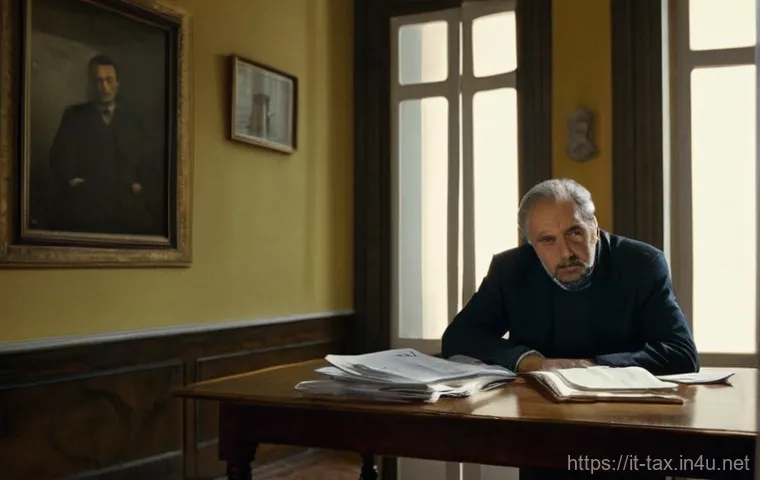 임대소득 신고 누락 벌금 - **Prompt:** A tense, dimly lit scene in a traditional Italian apartment living room. A worried middl... 임대소득 신고 누락 벌금 - **Prompt:** A tense, dimly lit scene in a traditional Italian apartment living room. A worried middl...
