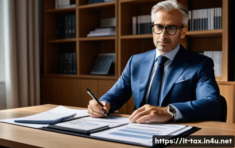 세무조사 대응 방법 - **Prompt: Meticulous Italian Architect Organizing Financials**
    "A calm and focused Italian archi...