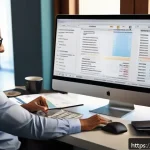유류세 환급 조건 - A modern Italian small business office environment showing a professional accountant carefully revie...