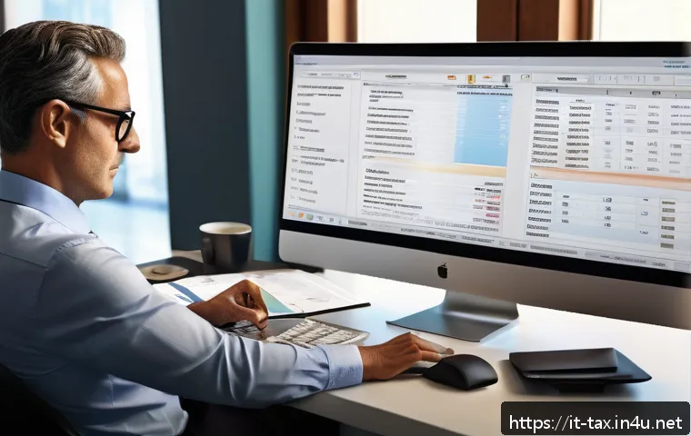 유류세 환급 조건 - A modern Italian small business office environment showing a professional accountant carefully revie...