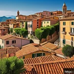 재산세 계산 기준 - A detailed infographic-style illustration showing the calculation of property tax value in Italy, fe...